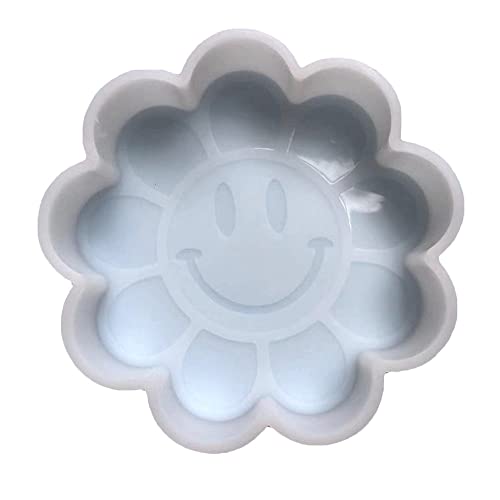 Duawenki Smiley Face Flower Shape Auto Freshie Silikonform für die Herstellung von Seife Aroma Perlen Auto Freshie, Anhänger, Kerze, Harz Duawenki Smiley Face Flower Shape Auto Freshie Silikonform für die Herstellung von Seife Aroma Perlen Auto Freshie, Anhänger, Kerze, Harz von Duawenki