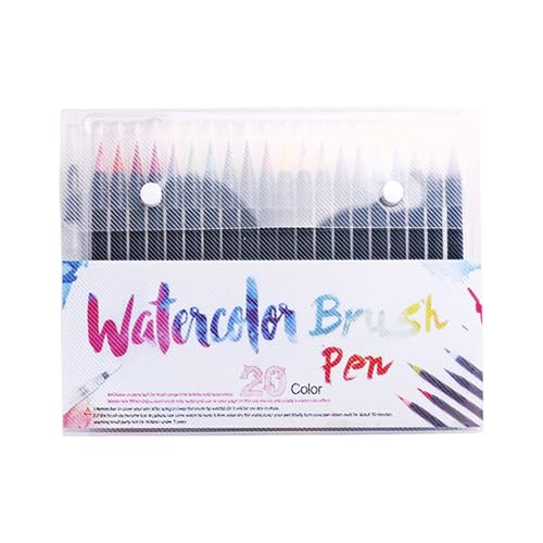 Dubbulon Aquarellstifte - Malstifte Mit Pinselspitze | Malbedarf Set Zeichenwerkzeuge Marker Für Tagebuch Erwachsene Schule Basteln Kinder Aktivitäten von Dubbulon