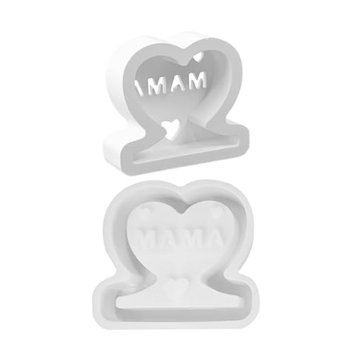 Dubbulon Muttertag Resin Gießform | Muttertag Mama Brief Liebe Gipsform,Antihaft Silikonformen Mit Leichter Entformung Für Kerzenhalter Resin Basteln Wohnkultur von Dubbulon