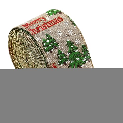 Dubbulon Weihnachtsband mit Draht, Geschenkband | Feiertags-Luftschlange, die Drahtband einwickelt,Dekoratives Geschenkband aus Leinenimitat, Bauernhaus-Schneeflocken-Karo-Fahrzeugband für den Dubbulon Weihnachtsband mit Draht, Geschenkband | Feiertags-Luftschlange, die Drahtband einwickelt,Dekoratives Geschenkband aus Leinenimitat, Bauernhaus-Schneeflocken-Karo-Fahrzeugband für den von Dubbulon