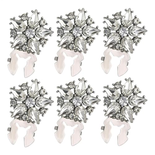 Knopfabdeckungen - 6er-Set Strass-Knopfabdeckungen, Kristallknöpfe Für Damen Und Herren, Dekorative Knopfabdeckungen, Modische Knopfclips Ohne Nähen, Für Kleidung, Handarbeiten, Hochzeitszubehör Knopfabdeckungen - 6er-Set Strass-Knopfabdeckungen, Kristallknöpfe Für Damen Und Herren, Dekorative Knopfabdeckungen, Modische Knopfclips Ohne Nähen, Für Kleidung, Handarbeiten, Hochzeitszubehör von Dubbulon