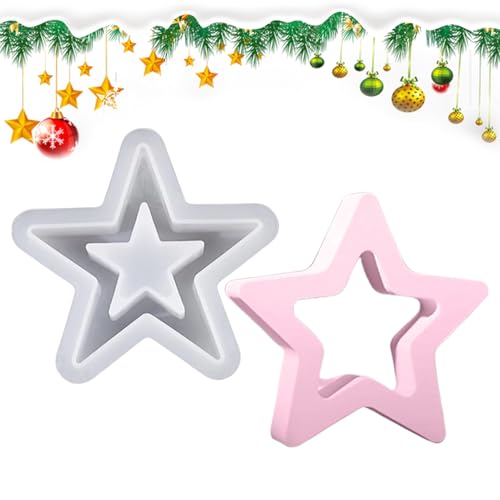 Silikonform Stern - Silikonformen Gießformen Weihnachten, Gießform Weihnachten Silikonform Kerzenhalter, SilikonformWeihnachten Stern, Gipsformen Für Kunsthandwerk, Gipskunst Und Feiertagsdecoration von Dubbulon
