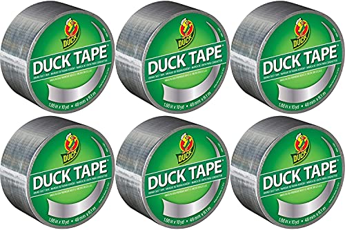 Duck Tape 280621.6 Gewebe-Klebeband, einfarbig, Silber, 48 mm x 9,1 m, 6 Stück Duck Tape 280621.6 Gewebe-Klebeband, einfarbig, Silber, 48 mm x 9,1 m, 6 Stück von Duck