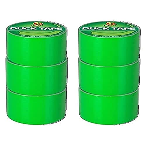 Duck Tape Gewebe-Klebeband, einfarbig, Neongrün, 48 mm x 13,7 m, 6 Stück Duck Tape Gewebe-Klebeband, einfarbig, Neongrün, 48 mm x 13,7 m, 6 Stück von Duck