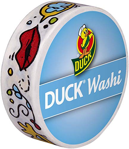 Duck Washi Band - extra dünnes Klebeband zum verpacken und dekorieren Pop Art, 15 mm x 10 m von Duck