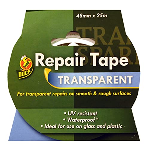 Duck Tape Transparentes Reparatur-Klebeband, 48 mm x 25 m, transparent, stark, Reparatur, hochfester Kleber Duck Tape Transparentes Reparatur-Klebeband, 48 mm x 25 m, transparent, stark, Reparatur, hochfester Kleber von Duck