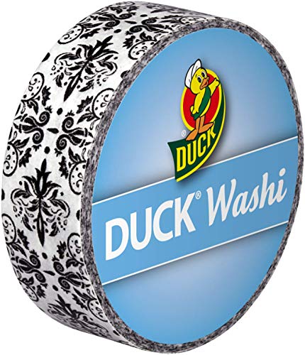 Duck Washi Band - extra dünnes Klebeband zum verpacken und dekorieren Black Ornament, 15 mm x 10 m Duck Washi Band - extra dünnes Klebeband zum verpacken und dekorieren Black Ornament, 15 mm x 10 m von Duck