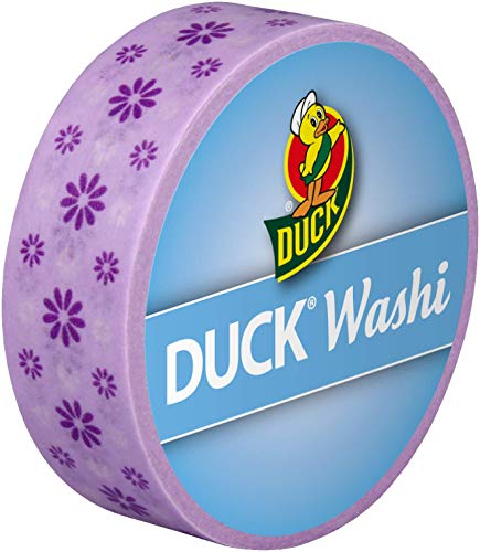 Duck Washi Band - extra dünnes Klebeband zum verpacken und dekorieren Purple Flower, 15 mm x 10 m Duck Washi Band - extra dünnes Klebeband zum verpacken und dekorieren Purple Flower, 15 mm x 10 m von Duck