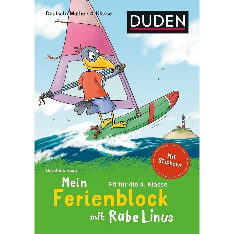 Mein Ferienblock Mit Rabe Linus - Fit Für Die 4. Klasse - Dorothee Raab, Kartoniert (TB) von Duden / Bibliographisches Institut