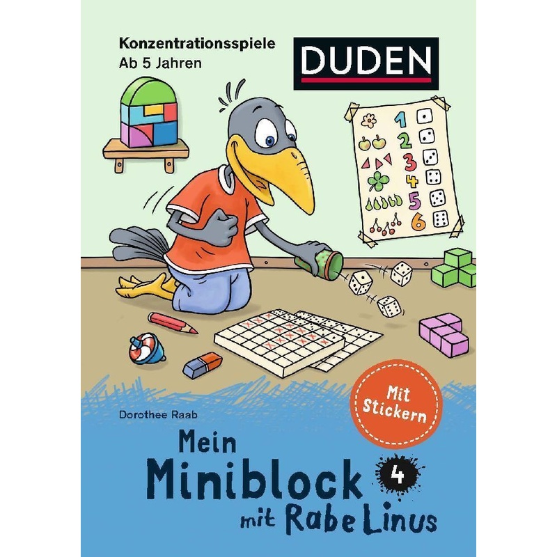 Mein Miniblock Mit Rabe Linus - Konzentrationsspiele - Dorothee Raab, Kartoniert (TB) von Duden / Bibliographisches Institut
