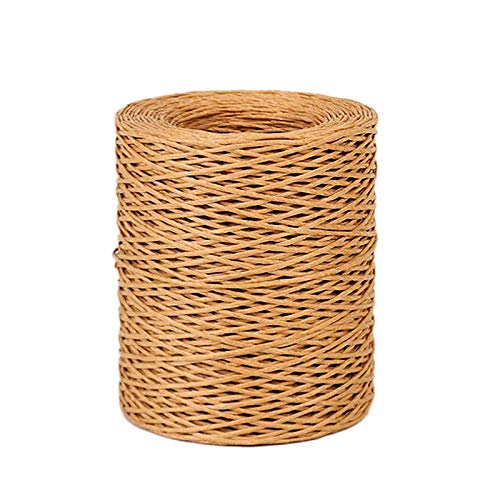 Duendhd Drahtschnur, handgefertigt, Eisendraht, Rattan, Blumenmuster, 1,0 mm, Hellbraun (Länge: 210 m) von Duendhd