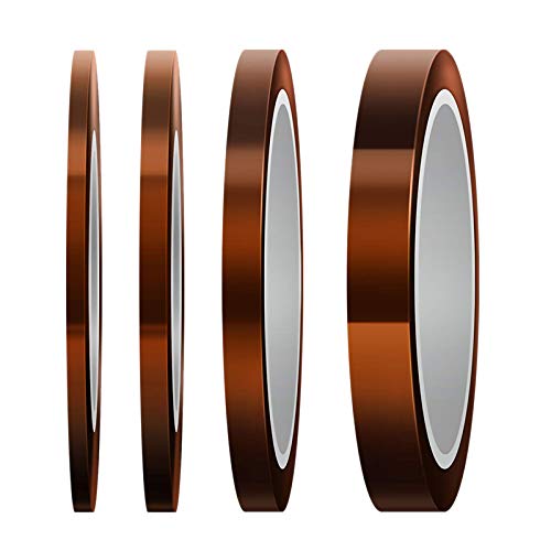 Duendhd Hitzebeständiges Klebeband für hohe Temperaturen, Sublimationsband, Thermoband für Sublimation, Druck, Wärmeübertragung und Isolierung, 4 Stück von Duendhd