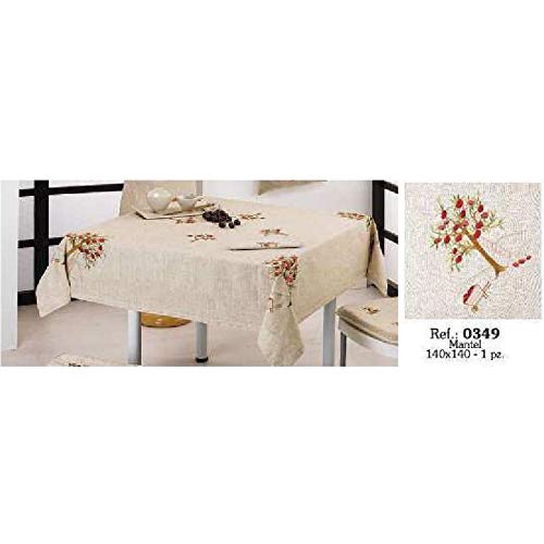 Duffi Home Tischdecke, Bestickt, Natur, 140 x 140 cm Duffi Home Tischdecke, Bestickt, Natur, 140 x 140 cm von Duffi Home