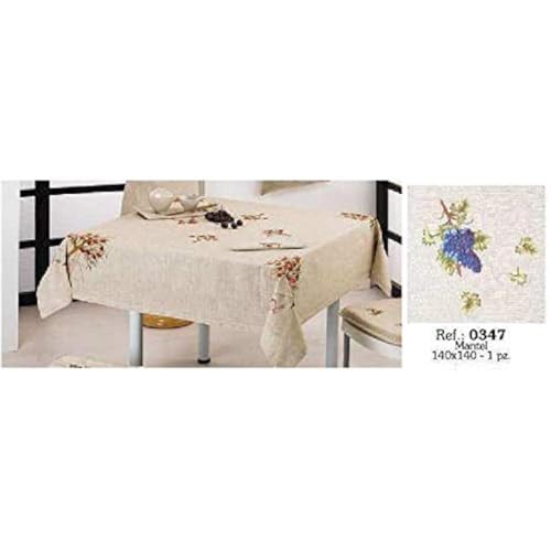 Duffi Home Bestickte Tischdecke, Stoff, Natur, 140 x 140 cm Duffi Home Bestickte Tischdecke, Stoff, Natur, 140 x 140 cm von Duffi Home