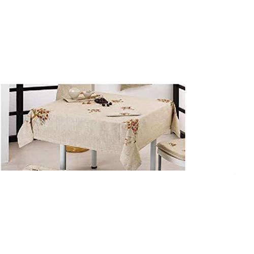 Duffi Home Tischdecke, Bestickt, Natur, 140 x 200 cm Duffi Home Tischdecke, Bestickt, Natur, 140 x 200 cm von Duffi Home