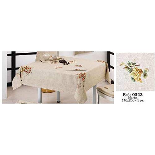 Duffi Home Tischdecke, Bestickt, Natur, 140 x 200 cm Duffi Home Tischdecke, Bestickt, Natur, 140 x 200 cm von Duffi Home