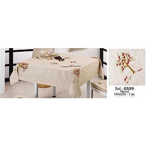 Duffi Home Tischdecke, Bestickt, Natur, 140 x 250 cm Duffi Home Tischdecke, Bestickt, Natur, 140 x 250 cm von Duffi Home