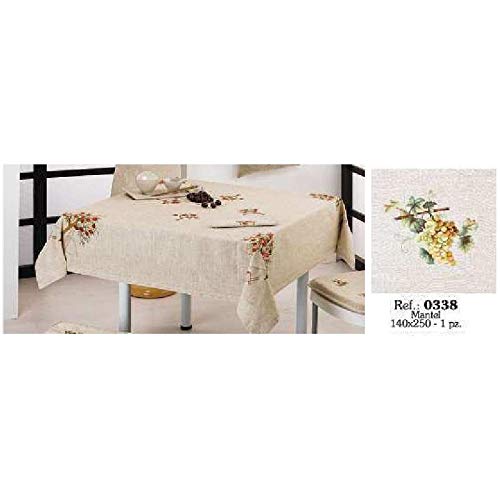 Duffi Home Tischdecke, Bestickt, Natur, 140 x 250 cm Duffi Home Tischdecke, Bestickt, Natur, 140 x 250 cm von Duffi Home