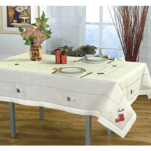 Duffi Home Tischdecke, Bestickt, Weiß, 145 x 300 cm Duffi Home Tischdecke, Bestickt, Weiß, 145 x 300 cm von Duffi Home