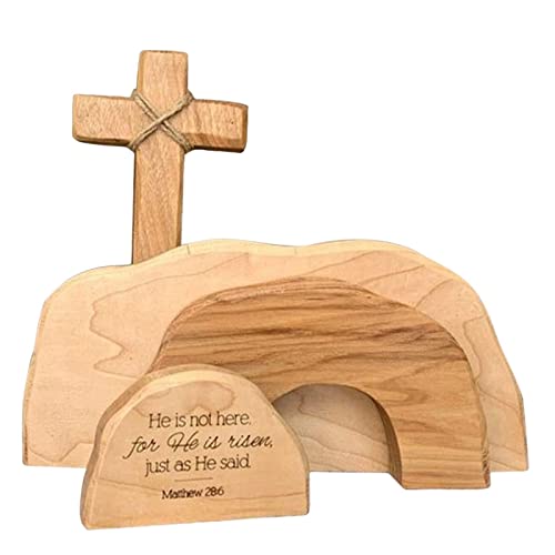 Duiaynke Oster-Auferstehungs-Szenen-Set, für den Heimtisch, christliche Osterdekorationen, Ornament, Basteln von Duiaynke