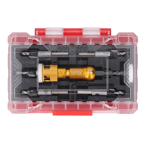 DUIMIMI 5pcs Countersink-Bohrbohrbit Set mit einstellbarer Tiefenstopp für Holzbearbeitung, 82 Grad Counterunk Löcher, einschließlich Aufbewahrungsbox und Schraubenschlüssel DUIMIMI 5pcs Countersink-Bohrbohrbit Set mit einstellbarer Tiefenstopp für Holzbearbeitung, 82 Grad Counterunk Löcher, einschließlich Aufbewahrungsbox und Schraubenschlüssel von Duimimi