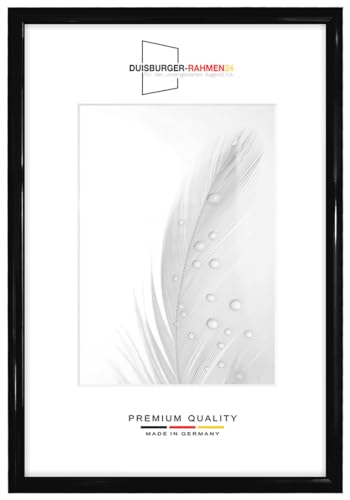 Holz Bilderrahmen Schmal 59,4 x 84,1 cm DIN A1 in Schwarz Hochglanz | inkl. bruchsicherer Anti-Reflex Kunstglasscheibe | Rahmen für Poster | Puzzle | Foto collage DR072 Holz Bilderrahmen Schmal 59,4 x 84,1 cm DIN A1 in Schwarz Hochglanz | inkl. bruchsicherer Anti-Reflex Kunstglasscheibe | Rahmen für Poster | Puzzle | Foto collage DR072 von Duisburger-Rahmen24