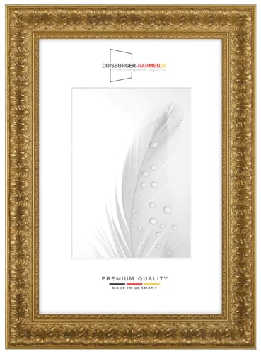 Massiv Holz Bilderrahmen Vintage Retro 41 x 61 cm in Gold-Barock | inkl. bruchsicherer Anti-Reflex Kunstglasscheibe | Rahmen für Poster | Puzzle | Foto collage DR094 Massiv Holz Bilderrahmen Vintage Retro 41 x 61 cm in Gold-Barock | inkl. bruchsicherer Anti-Reflex Kunstglasscheibe | Rahmen für Poster | Puzzle | Foto collage DR094 von Duisburger-Rahmen24