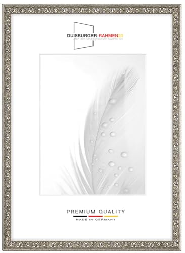 Massiv Holz Bilderrahmen Vintage Retro 80 x 120 cm in Alt-Silber Barock | inkl. bruchsicherer Anti-Reflex Kunstglasscheibe | Rahmen für Poster | Puzzle | Foto collage DR110 Massiv Holz Bilderrahmen Vintage Retro 80 x 120 cm in Alt-Silber Barock | inkl. bruchsicherer Anti-Reflex Kunstglasscheibe | Rahmen für Poster | Puzzle | Foto collage DR110 von Duisburger-Rahmen24