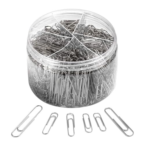 700 Stück Büroklammern, Clips 28mm/33 mm/50mm Für Schule, Büro (Silber) von Dulamet