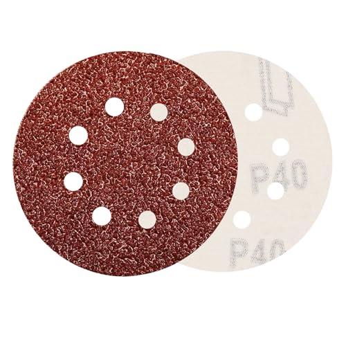 80 Stück Schleifpapier 125mm Klett, 125mm Schleifscheiben Rund Körnung P40, 8 Loch für Exzenterschleifer 80 Stück Schleifpapier 125mm Klett, 125mm Schleifscheiben Rund Körnung P40, 8 Loch für Exzenterschleifer von Dulamet