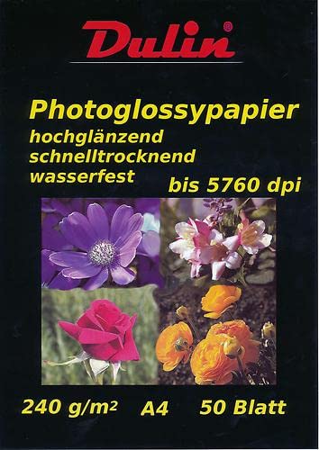 Dulin 240g/m² - 100Blatt A4 Fotopapier beidseitig - hochglänzend/matt von Dulin