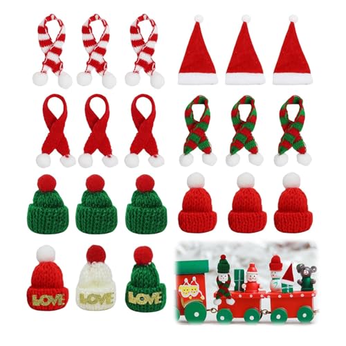 Duluok 21 Stück Mini Weihnachtsmütze und Schal Set, Mini Weihnachtsschal Mini Weihnachtsmützen Set, Nikolausmütze Klein für Weihnachten Weinflasche Abdeckung, Puppenhaus, Weihnachtsfeiern Duluok 21 Stück Mini Weihnachtsmütze und Schal Set, Mini Weihnachtsschal Mini Weihnachtsmützen Set, Nikolausmütze Klein für Weihnachten Weinflasche Abdeckung, Puppenhaus, Weihnachtsfeiern von Duluok