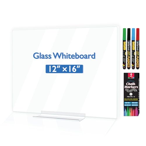 DumanAsen Magnetisches Whiteboard, trocken abwischbar Magnettafel – inkl. Marker/Radiergummi/3 Stück magnete, 45cm x 35cm, Blau von DumanAsen