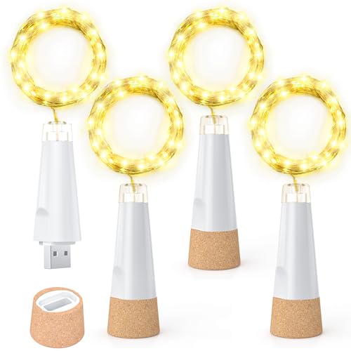 Dumcuw Flaschenlichter mit Korken, USB wiederaufladbares Weinflaschenlicht, batteriebetriebene Gläser, Lichterkette, 2025 verbesserte Lichterkette für Weihnachtsdekorationen Dumcuw Flaschenlichter mit Korken, USB wiederaufladbares Weinflaschenlicht, batteriebetriebene Gläser, Lichterkette, 2025 verbesserte Lichterkette für Weihnachtsdekorationen von Dumcuw