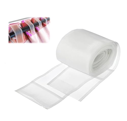 Dumhuts 3 Meter lang, Transparentes Stegband Gardinenband zum Aufnähen, vollständig Polyester, Lassen Sie Vorhänge einfach und schön Aussehen von Dumhuts