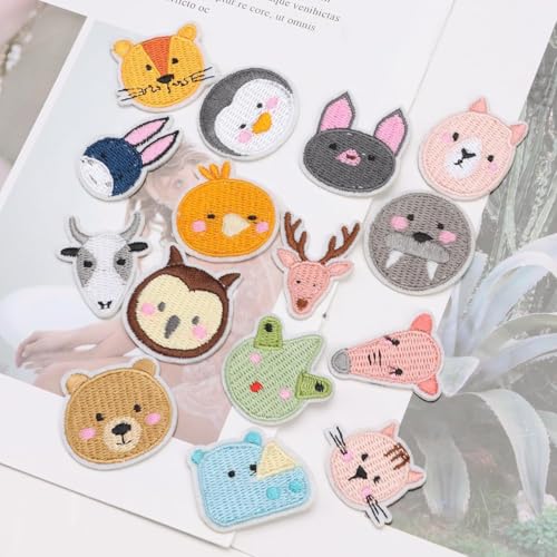 Set mit 15 bestickten Aufbüglern für Kinder - Niedliche Tiermotive für Kleidung, Jacken, Rucksäcke - Bunte Dekoration für DIY und Nähprojekte Set mit 15 bestickten Aufbüglern für Kinder - Niedliche Tiermotive für Kleidung, Jacken, Rucksäcke - Bunte Dekoration für DIY und Nähprojekte von Dumhuts