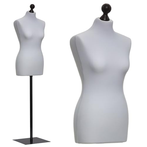 DummyDoll Schneiderpuppe weiblich Größe 32/34, Überzug Silbergrau, Fuß Metallplatte + Knauf schwarz DummyDoll Schneiderpuppe weiblich Größe 32/34, Überzug Silbergrau, Fuß Metallplatte + Knauf schwarz von DummyDoll