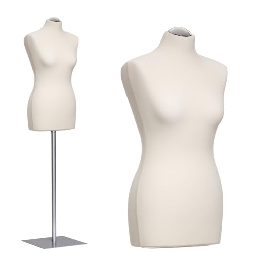 DummyDoll Schneiderpuppe weiblich Größe 38/40, Überzug Creme/Ecru, Fuß Metallplatte Silbergrau + Kappe DummyDoll Schneiderpuppe weiblich Größe 38/40, Überzug Creme/Ecru, Fuß Metallplatte Silbergrau + Kappe von DummyDoll