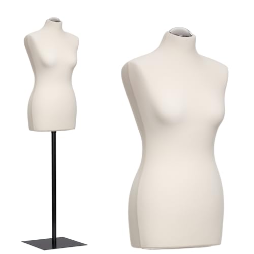 DummyDoll Schneiderpuppe weiblich Größe 44/46, Überzug Creme/Ecru, Fuß Metallplatte schwarz + Kappe DummyDoll Schneiderpuppe weiblich Größe 44/46, Überzug Creme/Ecru, Fuß Metallplatte schwarz + Kappe von DummyDoll