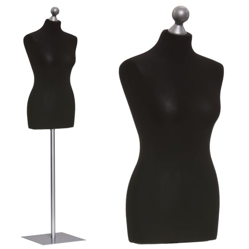 DummyDoll Schneiderpuppe weiblich Größe 44/46, Überzug schwarz, Fuß Metallplatte + Knauf Silbergrau DummyDoll Schneiderpuppe weiblich Größe 44/46, Überzug schwarz, Fuß Metallplatte + Knauf Silbergrau von DummyDoll