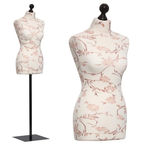 DummyDoll Schneiderpuppe weiblich Größe 46/48, Überzug Creme braune Blumen, Fuß Metallplatte + Knauf schwarz DummyDoll Schneiderpuppe weiblich Größe 46/48, Überzug Creme braune Blumen, Fuß Metallplatte + Knauf schwarz von DummyDoll