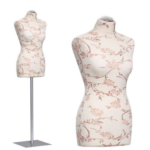 DummyDoll Schneiderpuppe weiblich Größe 46/48, Überzug Creme braune Blumen, Fuß Metallplatte Silbergrau + Kappe DummyDoll Schneiderpuppe weiblich Größe 46/48, Überzug Creme braune Blumen, Fuß Metallplatte Silbergrau + Kappe von DummyDoll