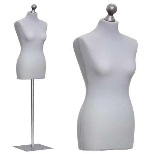 DummyDoll Schneiderpuppe weiblich Größe 46/48, Überzug Silbergrau, Fuß Metallplatte + Knauf Silbergrau DummyDoll Schneiderpuppe weiblich Größe 46/48, Überzug Silbergrau, Fuß Metallplatte + Knauf Silbergrau von DummyDoll
