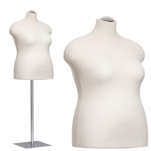DummyDoll Schneiderpuppe weiblich Größe 48/50, Überzug Creme/Ecru, Fuß Metallplatte Silbergrau + Kappe DummyDoll Schneiderpuppe weiblich Größe 48/50, Überzug Creme/Ecru, Fuß Metallplatte Silbergrau + Kappe von DummyDoll