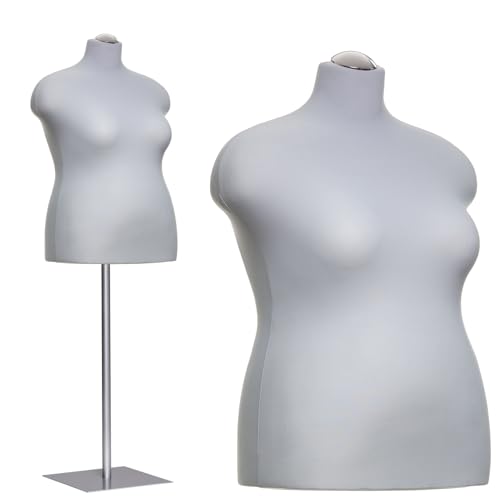 DummyDoll Schneiderpuppe weiblich Größe 48/50, Überzug Silbergrau, Fuß Metallplatte Silbergrau + Kappe DummyDoll Schneiderpuppe weiblich Größe 48/50, Überzug Silbergrau, Fuß Metallplatte Silbergrau + Kappe von DummyDoll