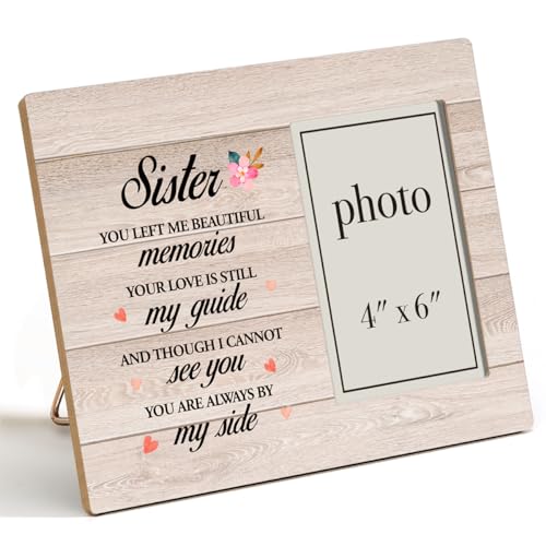 Dumyum Gedenk-Bilderrahmen "Loss of Sister", Trauergeschenk für Schwester in Erinnerung, Holz-Bilderrahmen (10,2 x 15,2 cm) Dumyum Gedenk-Bilderrahmen "Loss of Sister", Trauergeschenk für Schwester in Erinnerung, Holz-Bilderrahmen (10,2 x 15,2 cm) von Dumyum
