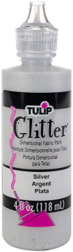 TULIP Glitzer-Textilfarbe, 118 ml, Silber von I Love To Create