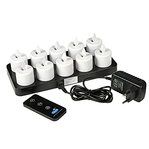 DUNI LED Set Moving Flame, wiederaufladbar, Warm White, 10 Stück 38 x Ø 36 mm 25 Std. Weiß DUNI LED Set Moving Flame, wiederaufladbar, Warm White, 10 Stück 38 x Ø 36 mm 25 Std. Weiß von Duni