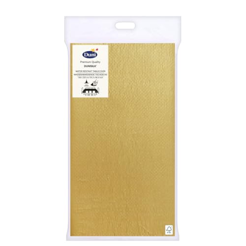 Duni Tischdecken aus Dunisilk, Motiv Gold, 138 x 220 cm von Duni