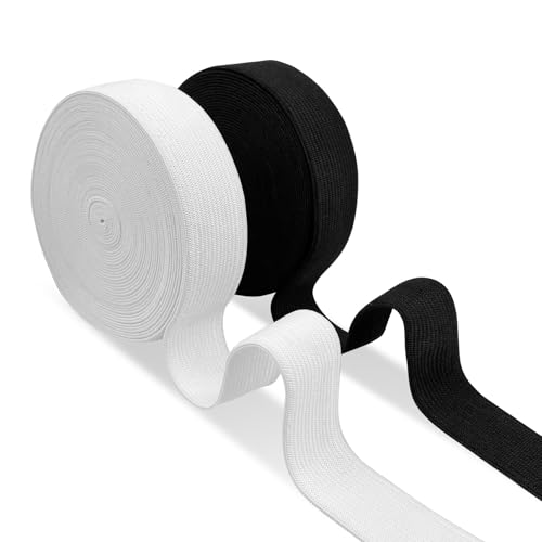 Dunkwckore Gummiband Breit Nähen Zwei Bände 25mm × 10m Schwarz Weiß, Gummibänder, Hosengummi, Elastic Band, Elastisches Band, Gummizug, Gummilitze, Einfassband zum Hosenbund, Bänder Gummiband Nähen Dunkwckore Gummiband Breit Nähen Zwei Bände 25mm × 10m Schwarz Weiß, Gummibänder, Hosengummi, Elastic Band, Elastisches Band, Gummizug, Gummilitze, Einfassband zum Hosenbund, Bänder Gummiband Nähen von Dunkwckore